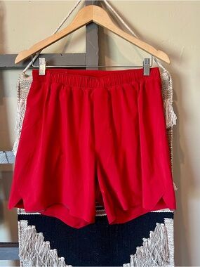 Lululemon Surge Shorts Mens Red 6” Inseam Running Athletic Training Lined #220